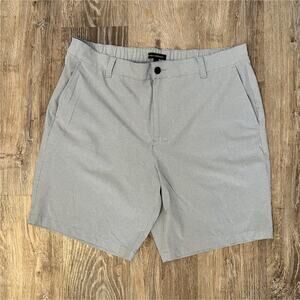 Banana Republic Shorts Gray Flat Front Solid Button Slash Pockets Men